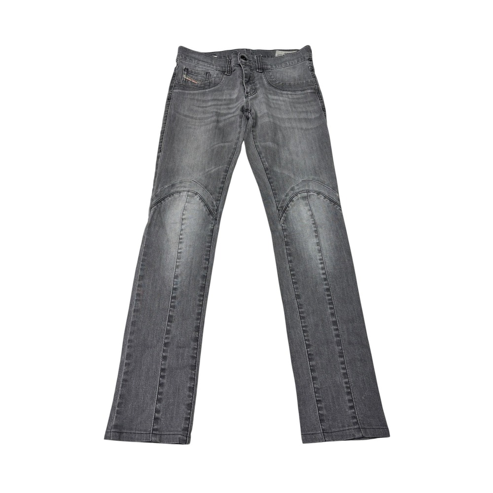 Diesel BI-BI‎ SS-Legging Grey Stretch Moto Paneled Jeans Wash 0882M Womens 25X27